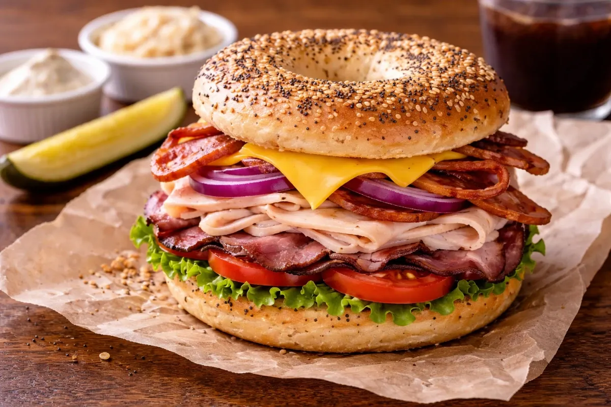 STUFFED BREAKFAST BAGELS